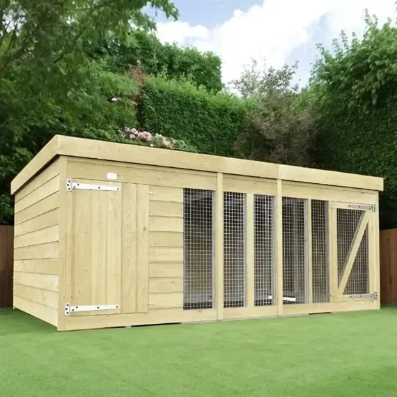10×6 Flat Pack Garden Dog Kennel And Run Direct Dispatch