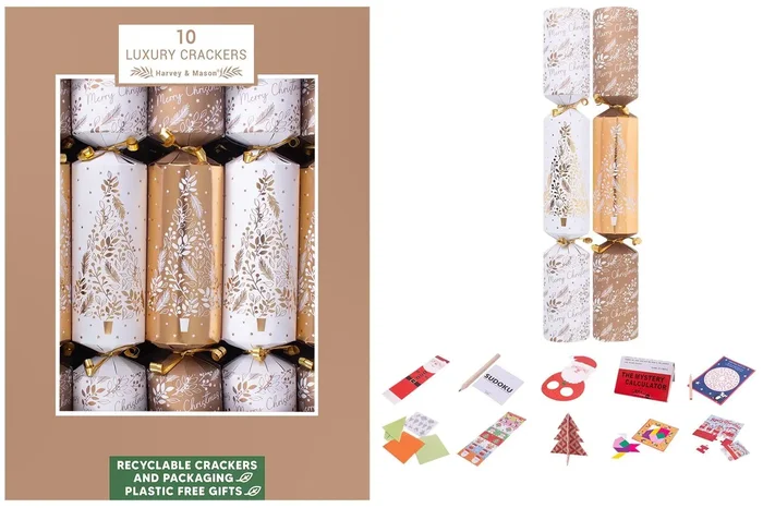 10 LUXURY GOLD TREE 14″ CRACKERS