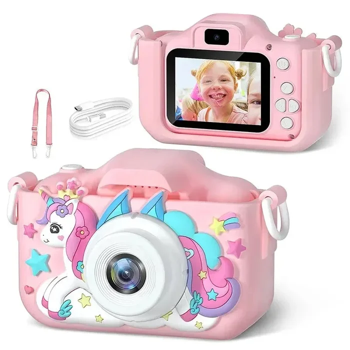 1080P HD Toddler Digital Camera – 2.0-inch Kids Camera with Silicone Cases, Perfect for Christmas Birthday Gifts – An Ideal Toy for Young Photographers