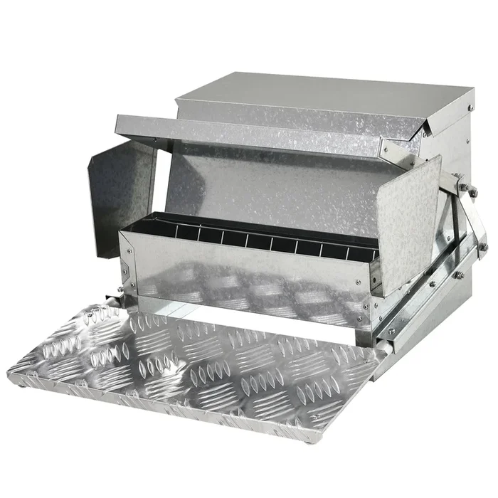 11.5kg Capacity Chicken Poultry Feeder – Durable Galvanized Steel & Aluminium, Automatic Dispensing – Weatherproof Solution for Outdoor Poultry Feeding