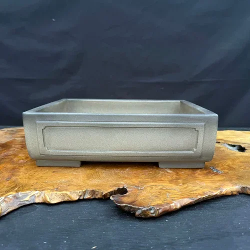 12″ Rectangular Yixing Bonsai Pot – Flared Walls, Show Quality (NEBG. 1160)
