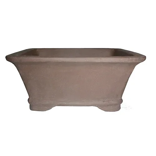 12″ Unglazed Ceramic Rectangle Bonsai Pot – Brussel’s Bonsai