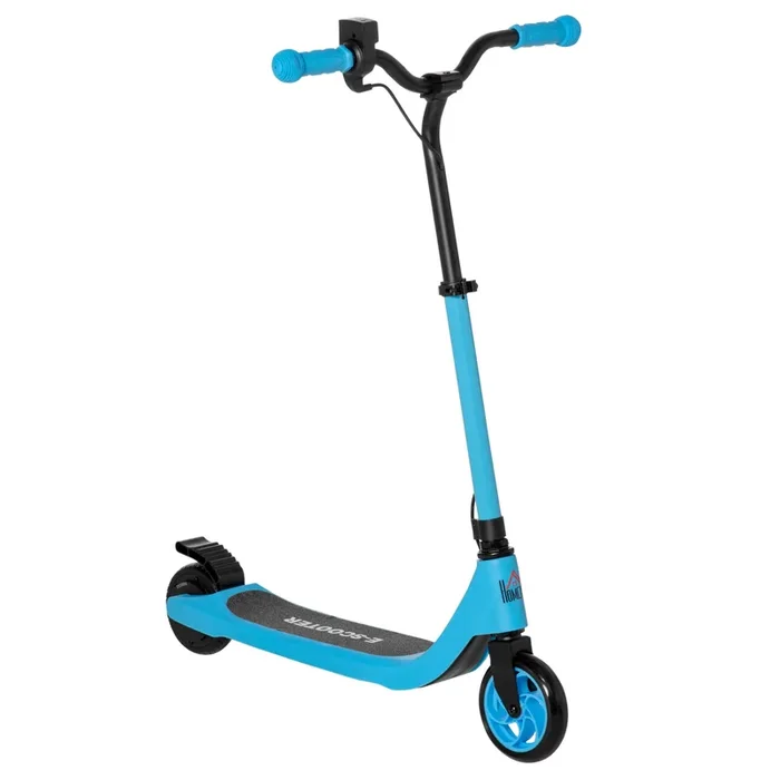 120W Electric Scooter with Battery Display – Adjustable Height & Rear Brake Features – Perfect Ride for Kids 6+ Years, Blue