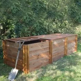 1900 Litre Blackdown Range Triple Standard Wooden Composter with Lids