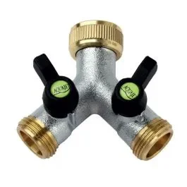 2-Way Tap Brass Threaded Connector
