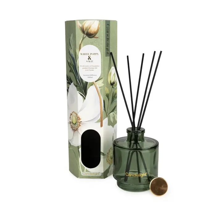 200ml Reed Diffuser White Poppy & Sage