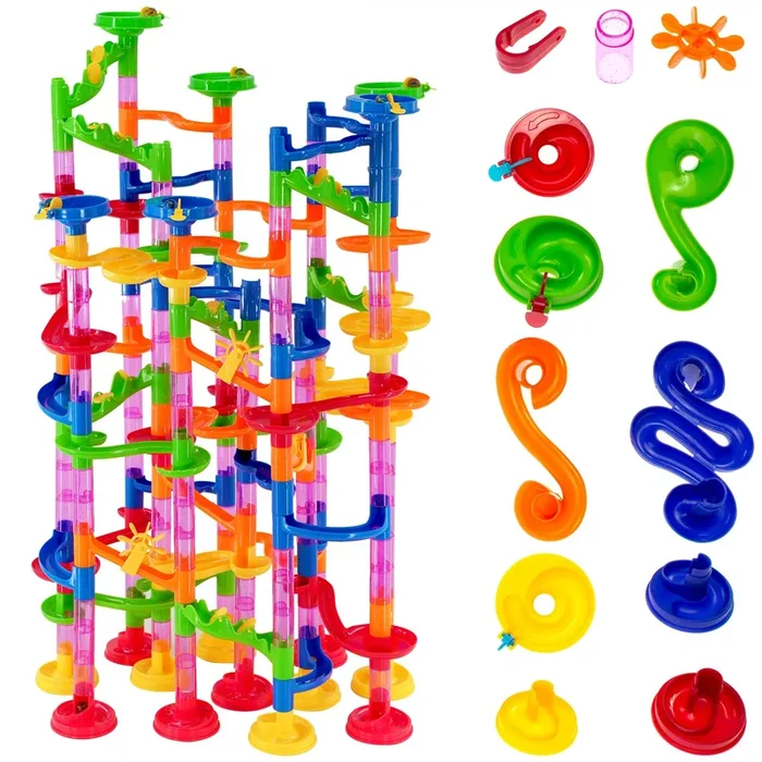 219 Pieces Marble Run Race Set