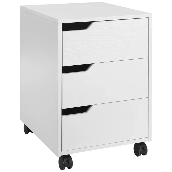 3-Drawer Mobile File Cabinet – Vertical Filing Storage on Wheels, Space-Saving Home Office Organizer – Ideal for Personal Documents & Office Supplies