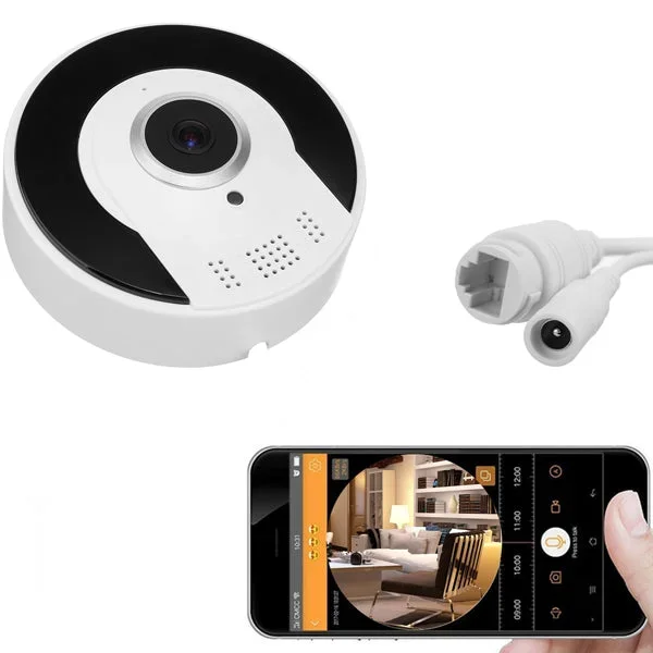 360-Degree Panoramic Camera – Wifi Wireless Remote Monitoring Camcorder – Perfect for Home Security and Surveillance