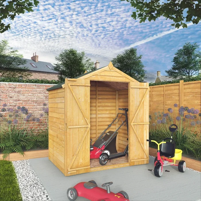 4 X 6 Overlap Apex – Double Door – Windowless