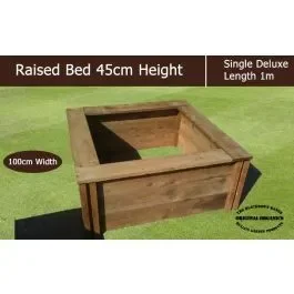 45cm High Single Deluxe Raised Bed – Blackdown Range