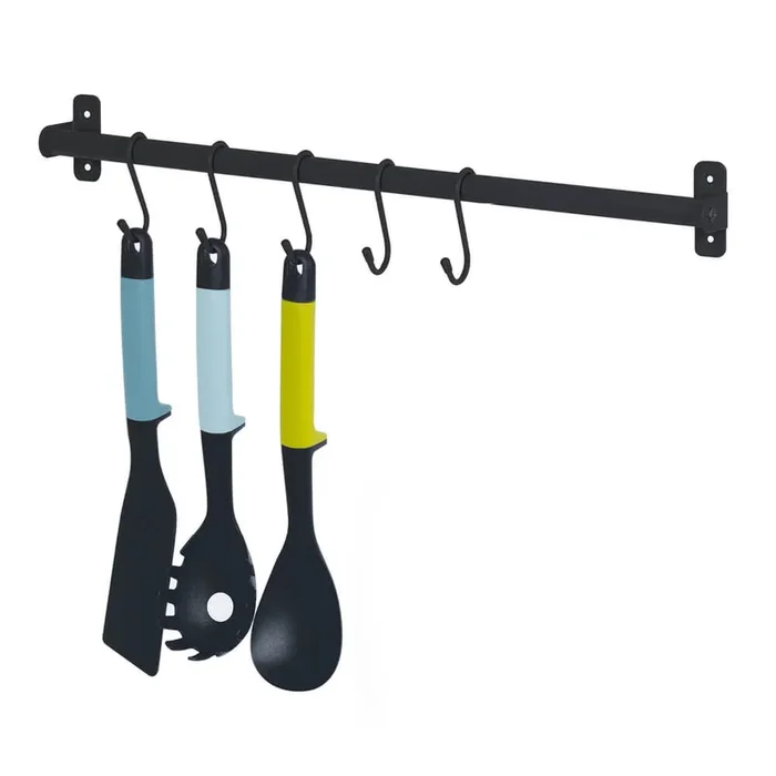 50cm Wall Mounted Rail – Black
