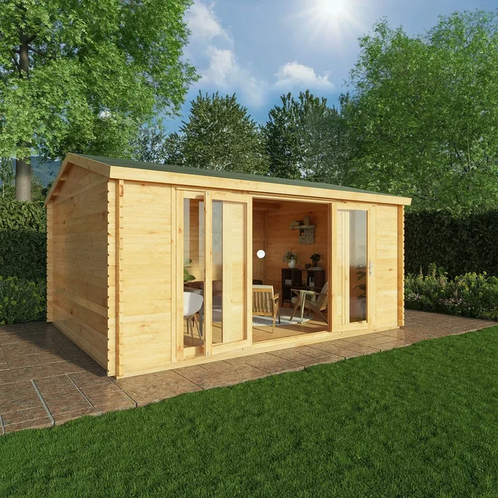 5M X 4M Home Office Director Log Cabin – 34Mm