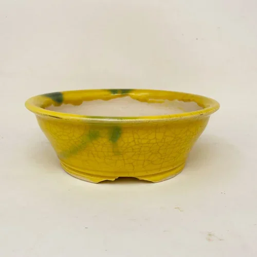 6″ Yellow Glazed Sam Miller Pot (171)