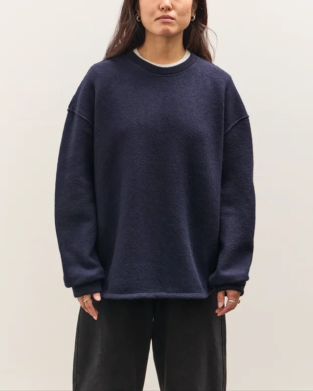 7115 by Szeki Boiled Wool Keepsake Jumper, Navy