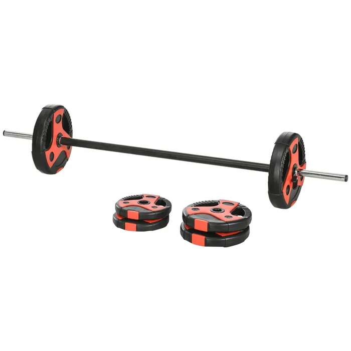 Adjustable 20kg Barbell Set – Includes Body Pump Bar, Free Weights for Versatile Workouts – Home Gym Strength Training Equipment for Fitness Enthusiasts