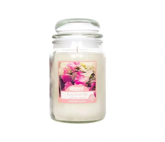 Airpure Sicily Sweet Pea Scented Jar Candle – 510gm