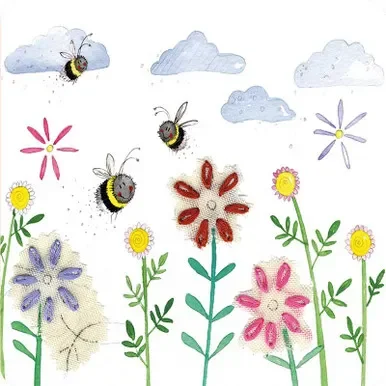 Alex Clark Art Bees and Flowers Coaster