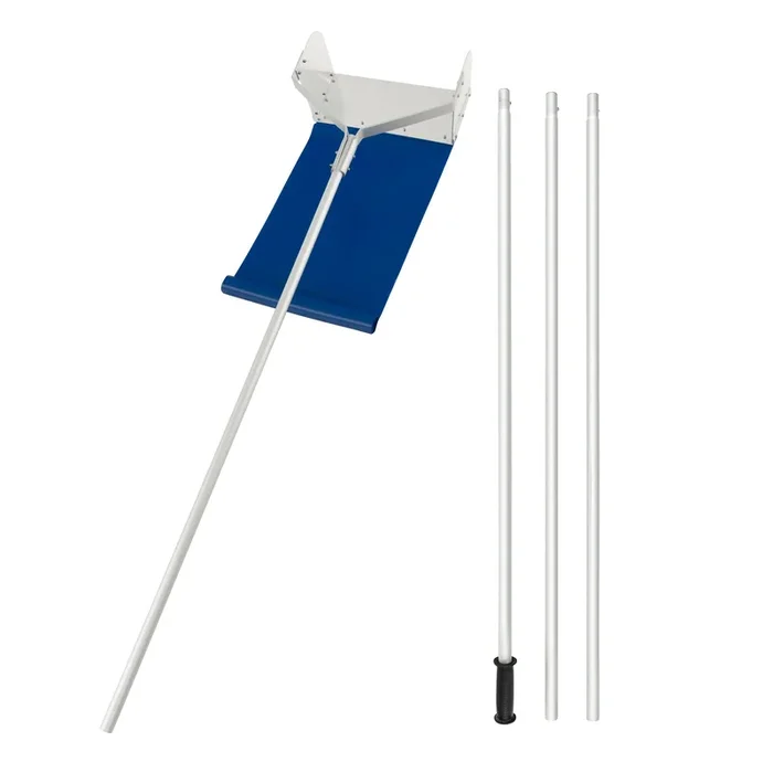 Aluminum Snow Roof Rake, 624 Max Length – Efficient Tool for Snow Removal – Ideal for Preventing Roof Damage in Winter