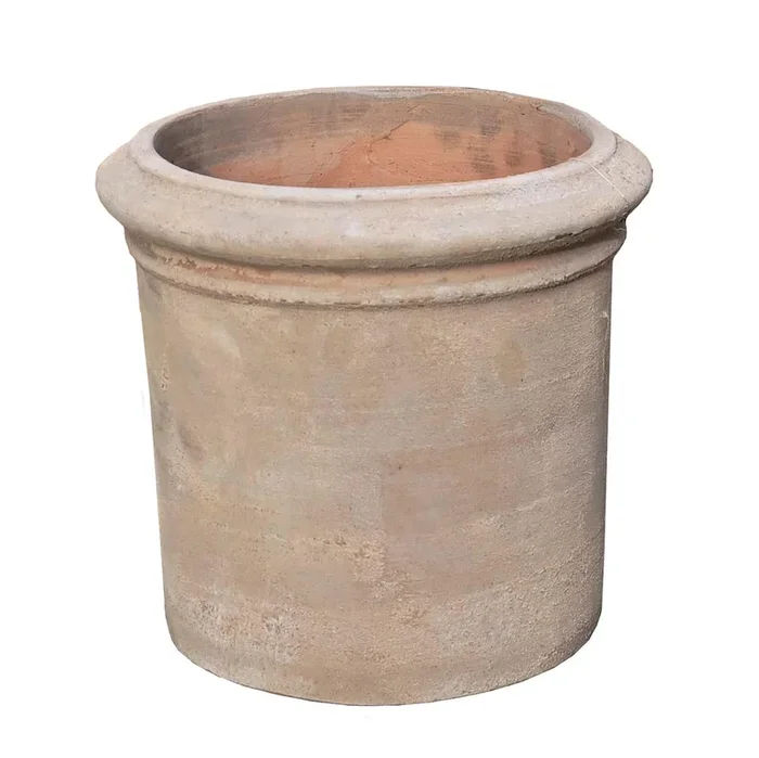 Antique Terracotta DoubleRim Cylinder Basalt XL 52x39cm