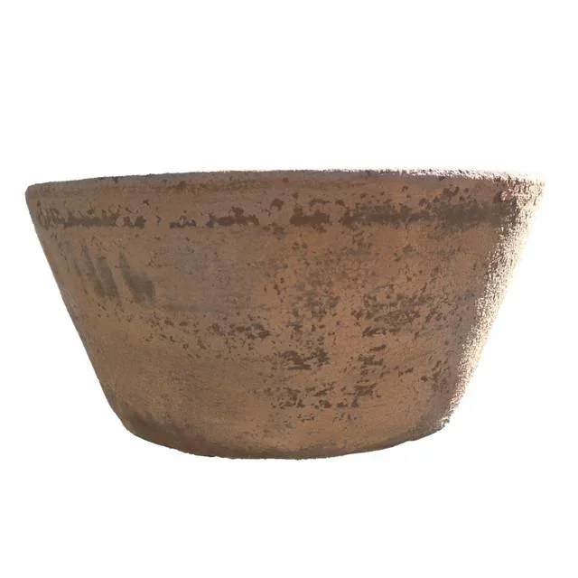 Antique Terracotta Squat Cone Basalt L 34x16cm