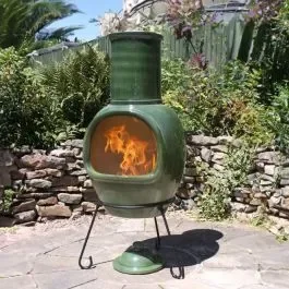Asteria XL Glazed Green Chimalin AFC Chimenea