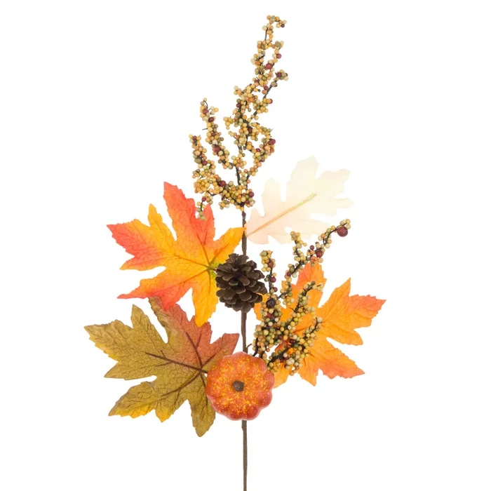 Autumn Maple Pumpkin Spray – 60cm