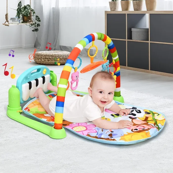 Baby Play Mat with Lights and Music for Newborn-Colourful