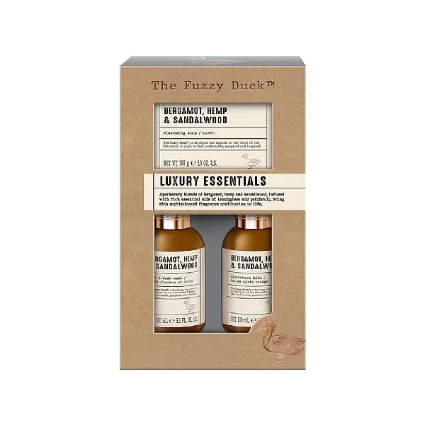 Baylis & Harding Fuzzy Duck Bergamot Hemp & Sandalwood Mens Essentials Set