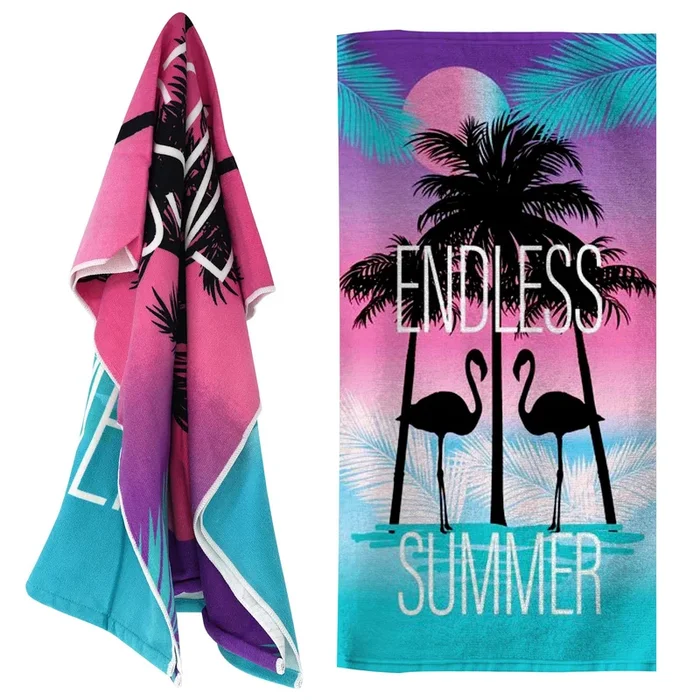 Beach Bath Towel Flamingo Design Microfibre Towel