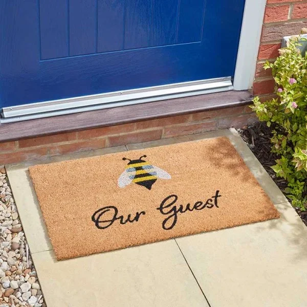 Bee Our Guest Bumble Bee Decor Doormat