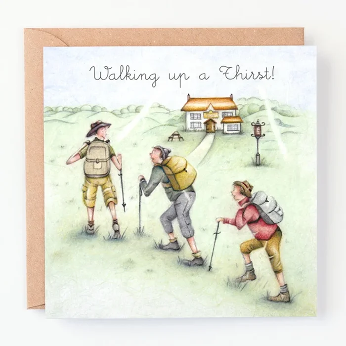 Berni Parker Designs Walking Up A Thirst Card