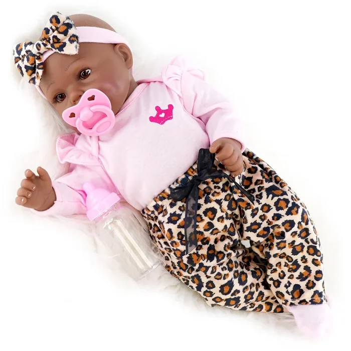 BiBi Black Doll Reborn Girl “Iris” (43 cm / 17″)
