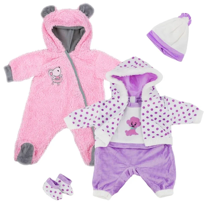BiBi Outfits – Set of Two Doll (Pink & Purple) (45 cm / 18″)