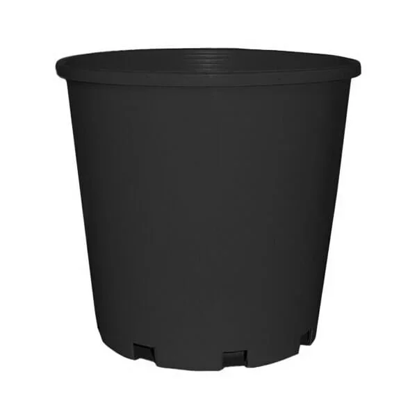 Black Plastic 4.5L 20cm Pot