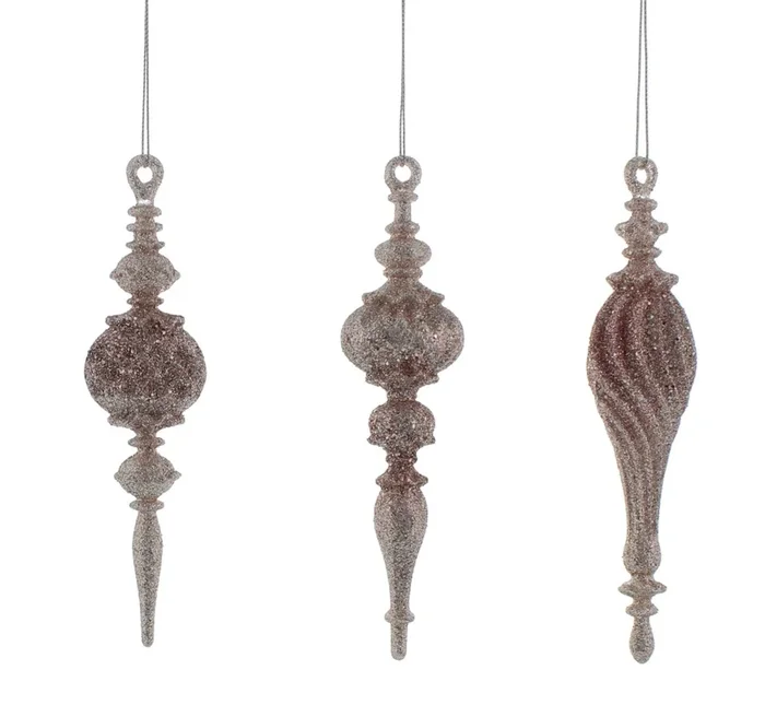 Blush Pink Acrylic Drop Baubles
