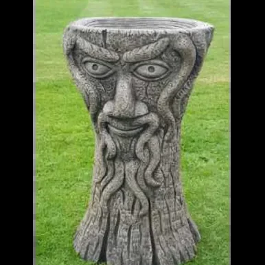 Border Stoneware Green Man Bird Bath