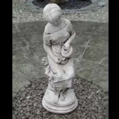 Border Stoneware Wheat Girl Fountain