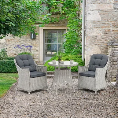 Bramblecrest Wentworth 80cm Round Rattan Bistro Set