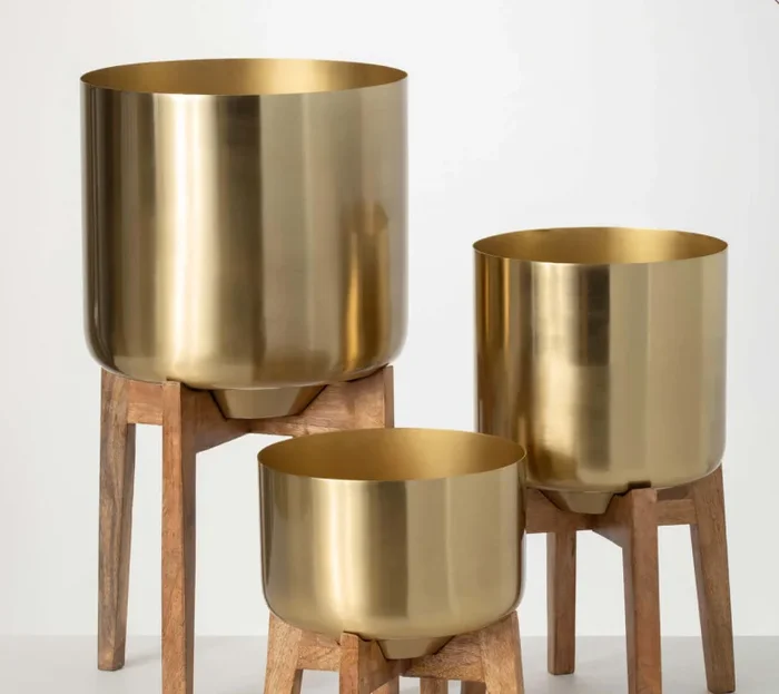 Brass Planters on Stand – 3 Sizes