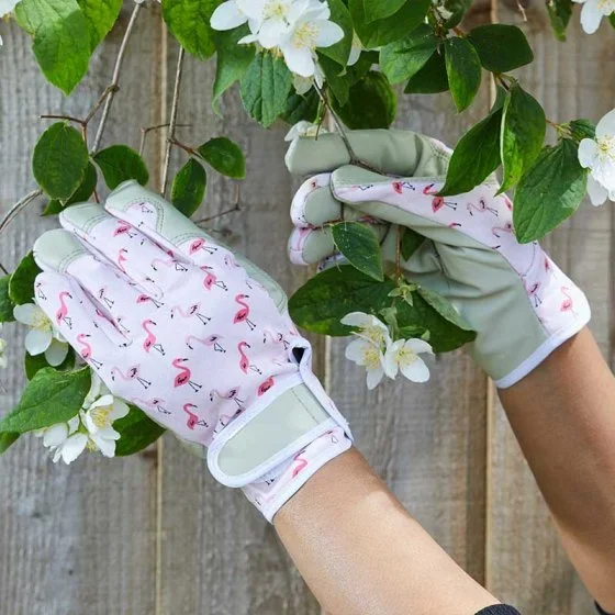 Briers Flamboya Flamingo Smart Gardeners Gloves- Medium (8)