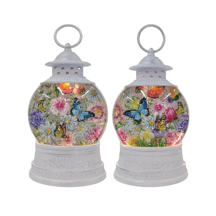 Butterfly Lantern Floral Water Spinner Light Up LED – 23cm