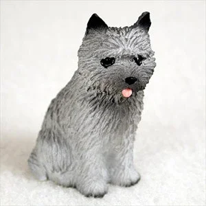 Cairn Terrier Gray Bonsai Tree Figurine