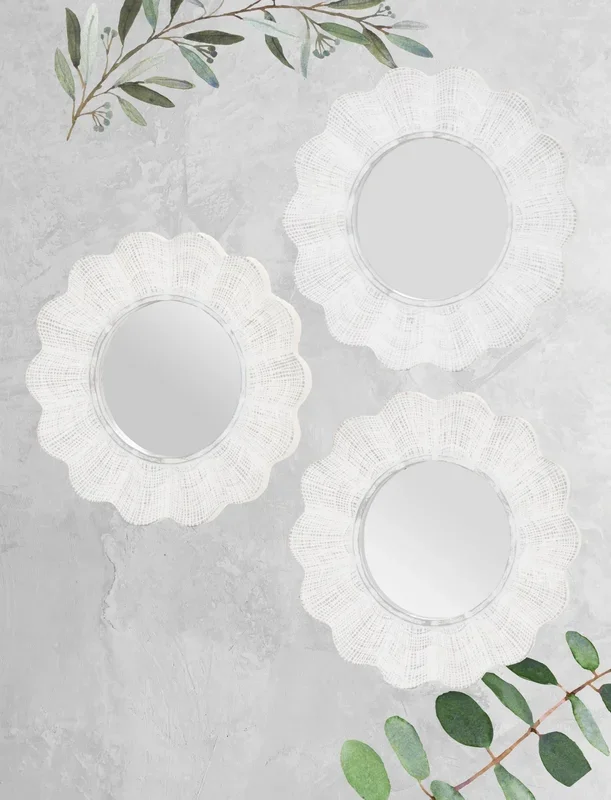 Canne Garden Wall Mirror – Set of 3