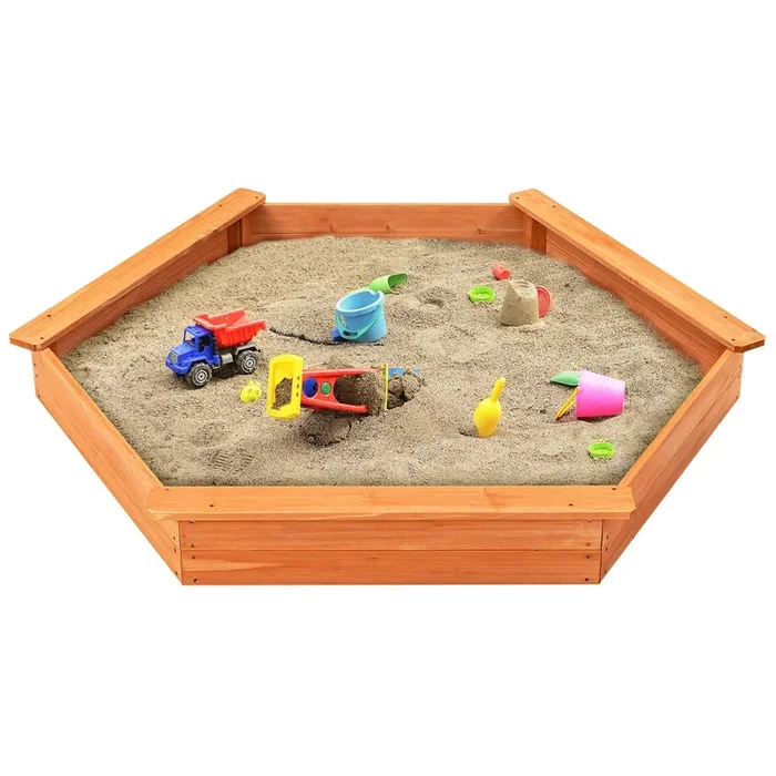 Child’s Play Sandbox – Durable Wooden Design with Oxford cover and Seating Space – Perfect for Outdoor Fun and Creativity for Children