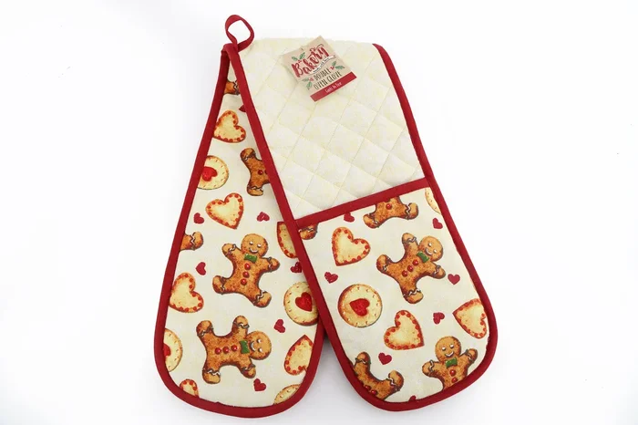 Christmas Gingerbread & Cookies Double Oven Gloves