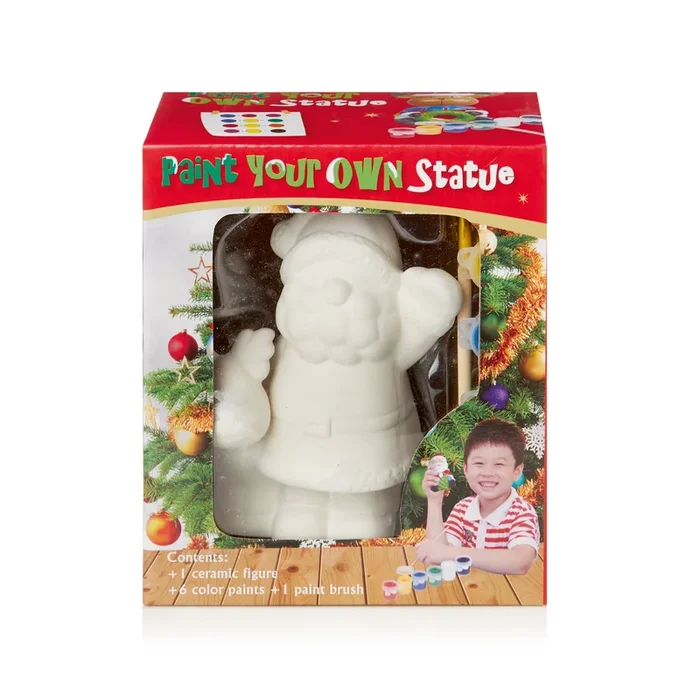 Christmas Paint Your Own Santa with Reindeer Pot Ornament with Paints
