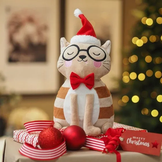 Christmas Squeaky Tango Cat PlayPal Dog Toy
