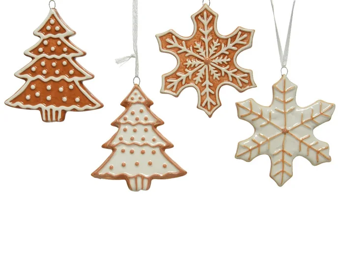 Christmas Tree or Snowflake Hanging Decoration