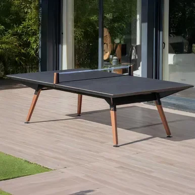 Cornilleau Play-Style Origin Outdoor Table Tennis Table – Dark Stone with Black Frame